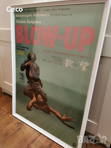 Ретро Vintage Постер с размер 50/70 на филма Blow Up на Микеланджело Антониони от 1966г. Рамка Ikea, снимка 3 - Други - 39434515