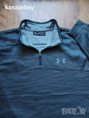 Under Armour Men's Armour Fleece 1/4 Zip Slub - ГОЛЯМА мъжка блуза НОВО БЕЗ ЕТИКЕТИ 3ХЛ, снимка 3 - Спортни дрехи, екипи - 52228387