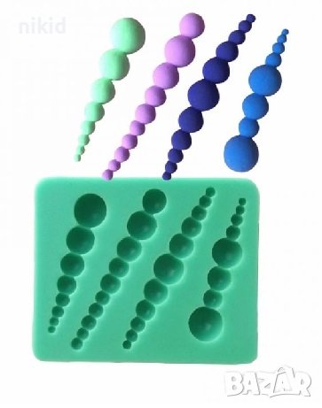 Висулки фитили перли топчета силиконов молд форма фондан шоколад гипс