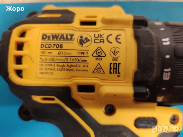 Винтоверт DEWALT DCD 708 , снимка 3 - Винтоверти - 52006555