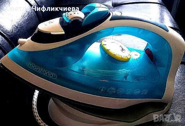 БЕЗКАБЕЛНА Парна ютия MONZANA със стойка , снимка 3 - Ютии - 29559927