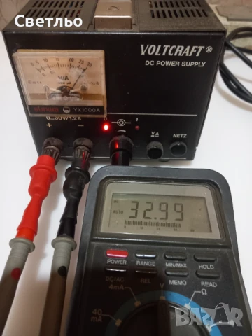 Лабораторно захранване Voltcraft 0-30V  1.2A, снимка 6 - Друга електроника - 50731137