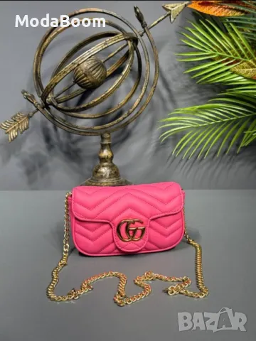 Gucci розова дамска чанта 