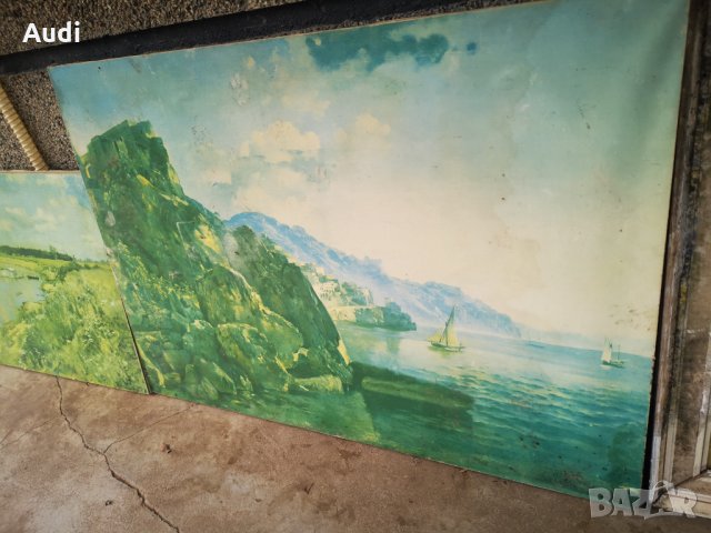 Продавам 3 броя ръчно рисувани маслени картини "Пейзажи", снимка 10 - Антикварни и старинни предмети - 34376223