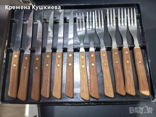 Стар комплект вилици с ножове , снимка 6 - Прибори за хранене, готвене и сервиране - 52446951
