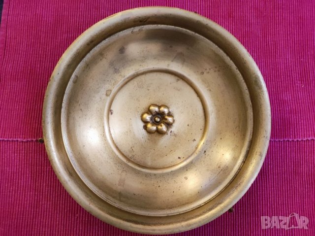 Стара месингова фруктиера. , снимка 5 - Антикварни и старинни предмети - 34505344