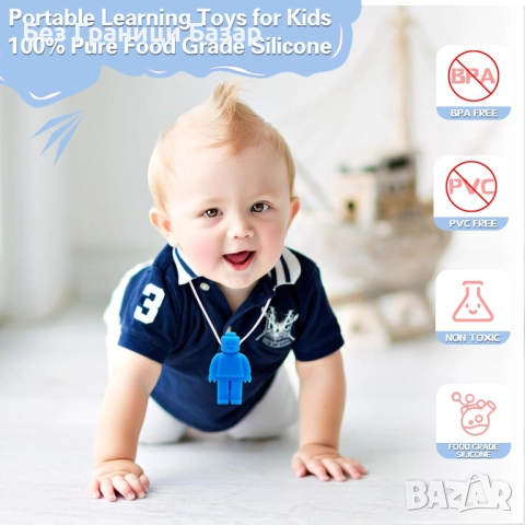 Нови 6 броя Сензорни Огърлици за Деца от 100% Силикон за Стрес и ADHD, снимка 6 - Други - 42528412