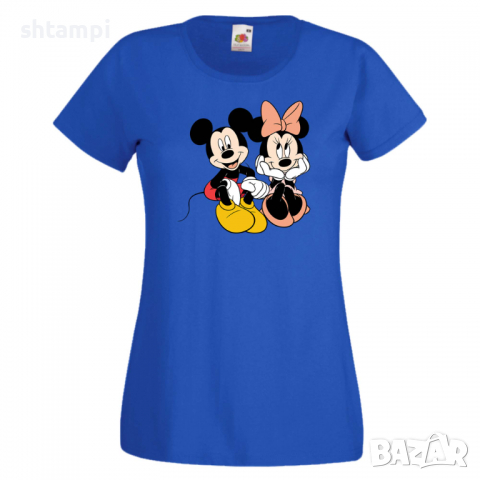 Дамска тениска Mickey & Minnie 5 Мини Маус,Микки Маус.Подарък,Изненада,, снимка 2 - Тениски - 36526243