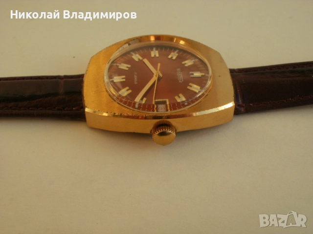 Восток Vostok голям мъжки руски часовник позлатен 37 мм., снимка 4 - Мъжки - 51724419