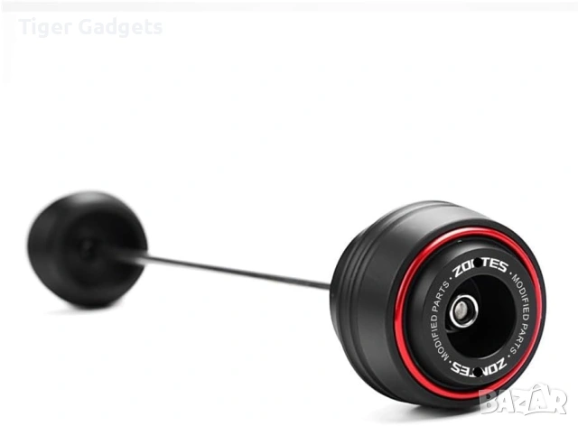 Преден предпазител за ос (axle sliders) ZONTES 368G/350/310 CNC алуминий червен комплект