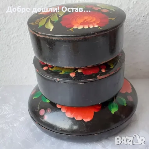 Дървени кутии с форма на буре и разни други стари кръгли кутии, снимка 14 - Други - 32361732