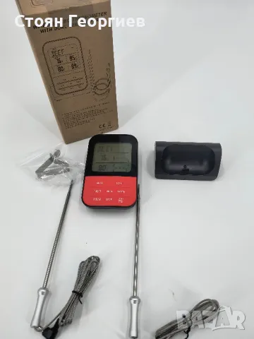 Термометър за храна Golxmse SN105, 2 сонди, LCD екран, функция таймер, -20~300°C, сигнал, снимка 1