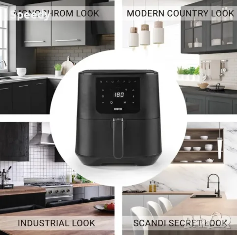 Фритюрник с горещ въздух Sokany SK-ZG-8043, 8л., 2000W, снимка 8 - Мултикукъри - 56158186