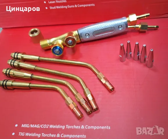 Горелка газ-кислород с набор рамена дюзи номер 1÷4 и 5бр. дюзи номер 1÷5