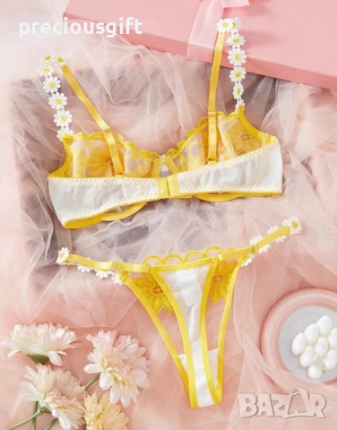 Дамско секси бельо с бродирана дантела, налично в различни цветове, снимка 2 - Бельо - 51394841