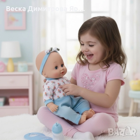 Пишкаща кукла с музикални ефекти и аксесоари – Перфектният Коледен подарък за малката принцеса, снимка 5 - Кукли - 52866956