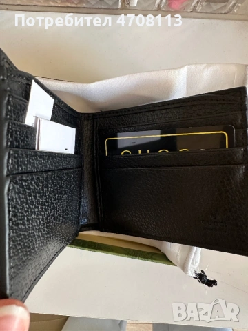 Портфейл от естествена кожа Gucci, снимка 5 - Портфейли, портмонета - 53088181