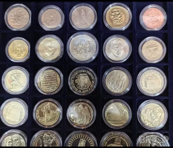 колекция от 60 броя Юбилейни монети - без повтарящи се, снимка 4 - Нумизматика и бонистика - 47440438