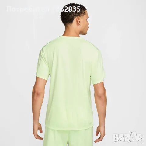 НОВА оригинална електриково зелена тениска бягане NIKE Running Dri-Fit с UV филтър размер L от САЩ, снимка 10 - Тениски - 56117116