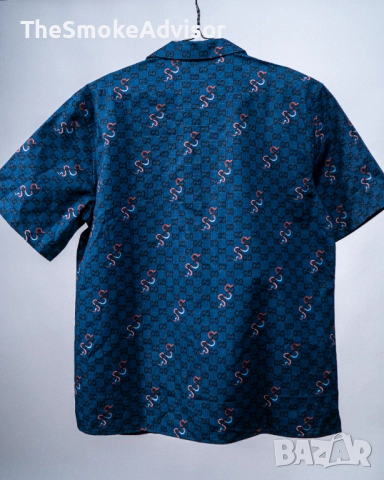 Лимитирана Риза Gucci Printed Cotton Ripstop (The Year of Snake), снимка 2 - Ризи - 52171304