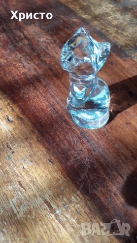 чешки кристал коте фигурка Бохемия, Bohemia Crystal, чисто нова, снимка 2 - Статуетки - 34498976