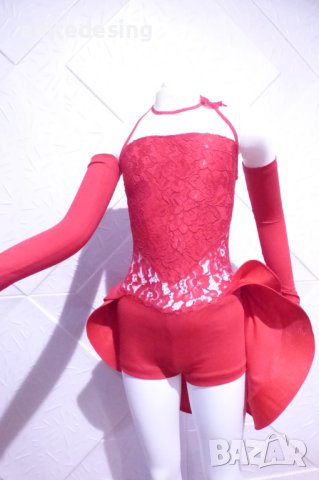 Червена детска рокля за спортни танци, снимка 4 - Детски рокли и поли - 42805395