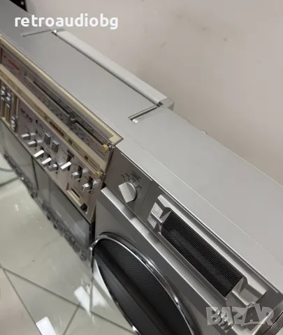 🔈Колекционерски ретро радиокасетофон SHARP GF-575  - Boombox - профилактиран🔉, снимка 7 - Радиокасетофони, транзистори - 55767378