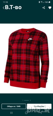 Nike карирана блуза, снимка 4 - Блузи с дълъг ръкав и пуловери - 34247248