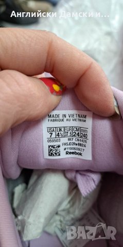 Английски дамски кецове естествена кожа-REEBOK , снимка 3 - Кецове - 40605703