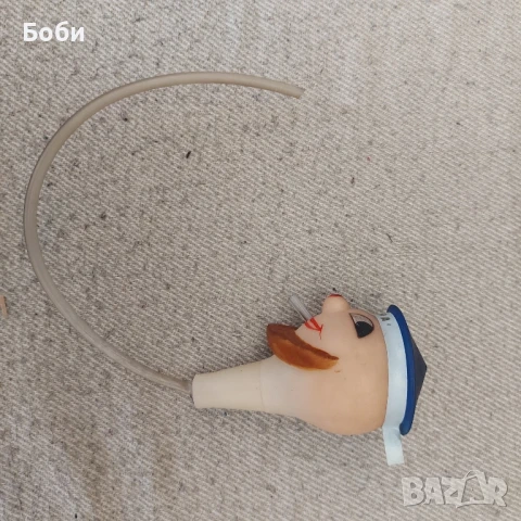 Стара Ретро Соц Гумена Помпичка Играчка за Бутилка - Моряк Варна, снимка 3 - Колекции - 51296497