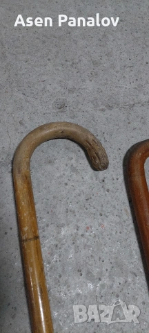 Стар дървен бастун  90см, снимка 2 - Антикварни и старинни предмети - 49613296
