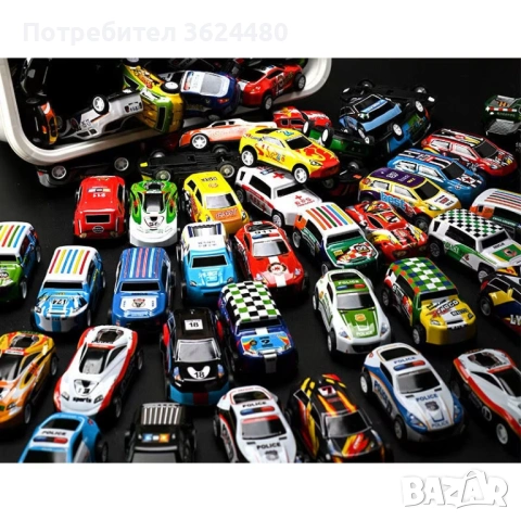  Състезателни Колички 50 бр. в Кутия  4799, снимка 4 - Коли, камиони, мотори, писти - 53359196
