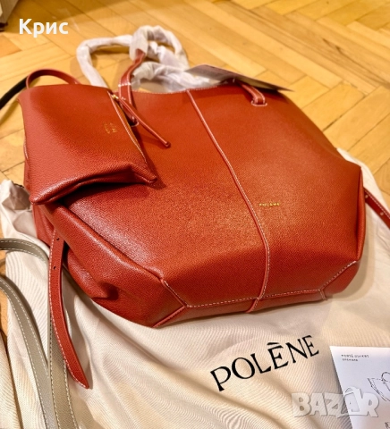 Голяма кожена чанта Polene в три цвята., снимка 14 - Чанти - 52842157