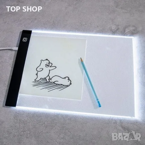 Coolzon LED светлинна дъска за копиране, A4 Осветителна кутия за очертаване, снимка 4 - Пана - 48788813