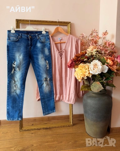 ZARA Дамски дънки, яке и риза, снимка 10 - Дънки - 54031167