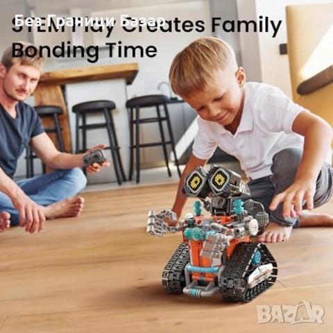 Нов Програмируем Technic детски робот 5 в 1 с дистанционно и LED ефекти, снимка 2 - Образователни игри - 53009716