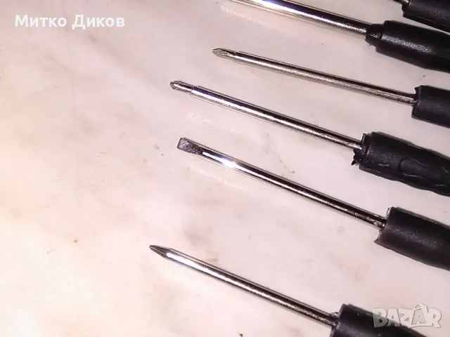 Комплект 18 броя часовникарски и златарски малки отвертки кръстати,прави и други, снимка 2 - Други - 48572441