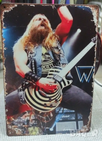 Zakk Wylde on stage-метална табела(плакет)