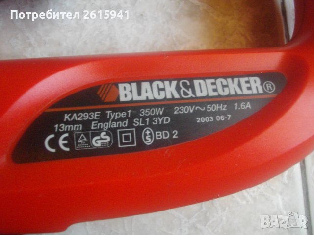 Английски Оригинален Мини Лентов Шлайф/Ел.Пила-300-350 Вата-Black Decker-Отличен-Като Нов, снимка 8 - Други инструменти - 37296440