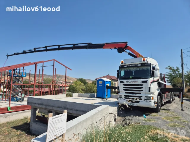 камион с кран транспорт и работа с кран, снимка 3 - Услуги с автокран - 55965911