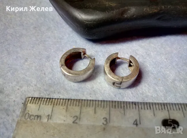 ЕЛЕГАНТНИ КЛАСИЧЕСКИ МОДЕЛ СРЕБЪРНИ ОБЕЦИ СРЕБРО 925 АНГЛИЙСКО ЗАКОПЧАВАНЕ РЪЧНА ИЗРАБОТКА 44397, снимка 6 - Обеци - 48901264