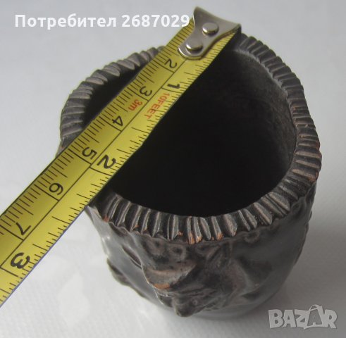 Две различни: Стара чаша керамика, с театрални маски, антика и друга с печати, снимка 5 - Други - 31812717