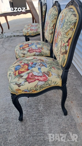 Комплект столове и параван антикварни, снимка 9 - Дивани и мека мебел - 53110756