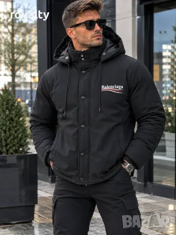 Balenciaga Ново Черно Мъжко Зимно Яке 
