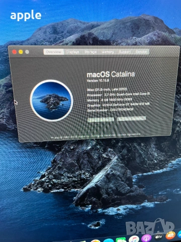 21.5" FHD iMac A1418 (Late 2012) -8GB RAM/1TB, снимка 4 - Лаптопи за игри - 53973769