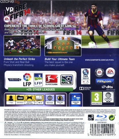 Най-добрата игра FIFA 14 за Playstation 3, ФИФА НОМЕР 1 за Плейстейшън PS3 с мултиплейър PSN, снимка 3 - Игри за PlayStation - 37084032