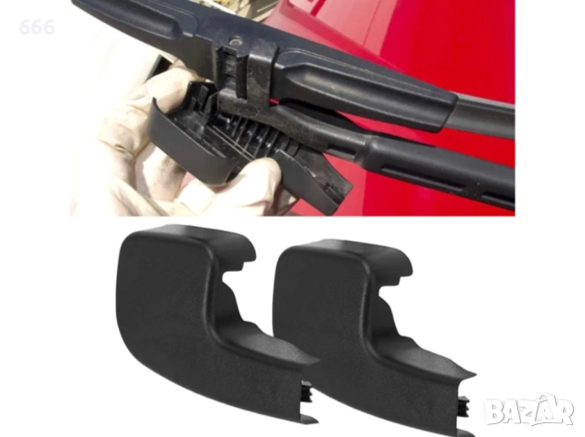 Капачка за рамото на предната чистачка, BMW E90, E91, E92, 61617138990, Пластмаса, Черна