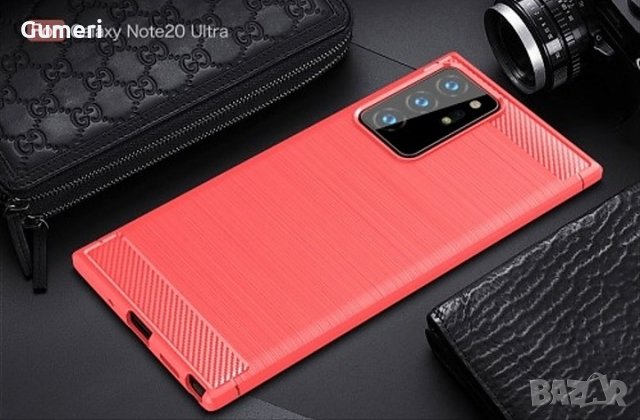 Samsung Galaxy Note20 Ultra / Samsung Galaxy Note20 Plus Карбонов удароустойчив гръб , снимка 4 - Калъфи, кейсове - 30303666