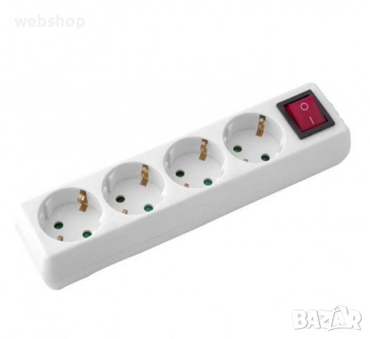 Българска разклонителна кутия, ключ, 4-ка, без кабел, 220V, 16A, снимка 1