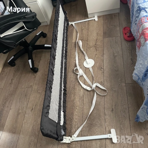 Защитна преграда за детско легло KESSER, Сив, 180 х 44 см, снимка 7 - Бебешки легла и матраци - 54187194